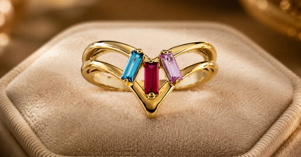 3 Stone Mothers Rings | Custom Birthstone Rings Direct From Manufacturer