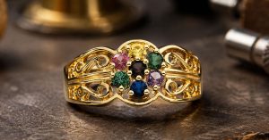 7 Stone Mothers Rings for Seven Children or Loved Ones