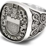 Family Crest Crest Antique Family Crest Engraved Sides Silver