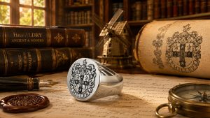 Miller Family Crest Signet Rings | Custom Heraldic Rings Made in the USA