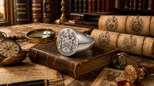 Clark Family Crest Signet Rings