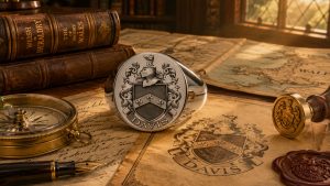 Davis Family Crest Signet Rings | Custom Heraldic Coat of Arms Rings | Dunham Jewelry