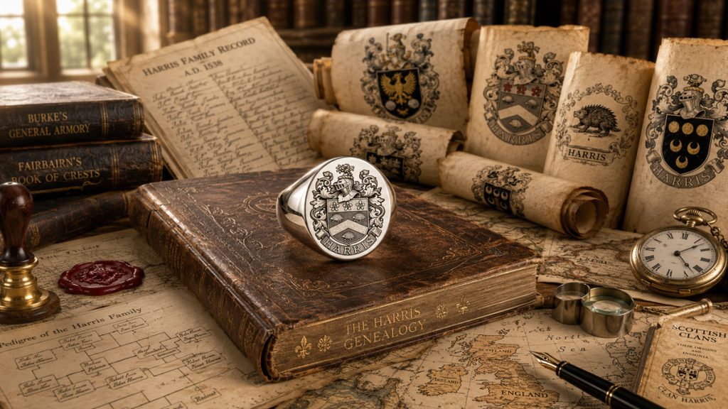 Harris Family Crest Signet Rings: The Complete Buyer’s Guide to Authentic Heraldic Jewelry