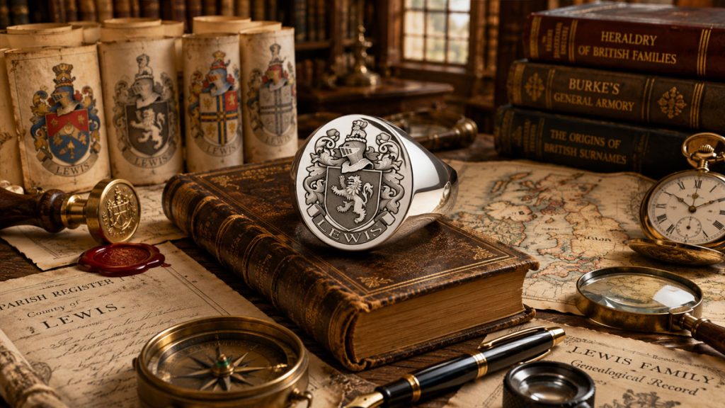Lewis Family Crest Signet Rings: Complete Buyer’s Guide to Custom Heraldic Jewelry
