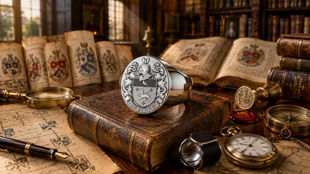 White Family Crest Signet Rings: Complete Buyer’s Guide to Authentic Heraldic Jewelry