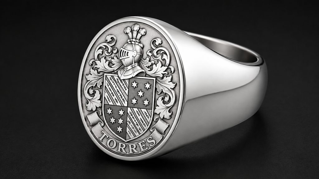 Torres Family Crest Signet Rings