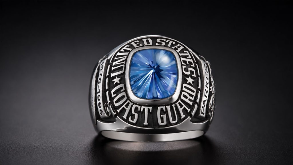 Custom US Coast Guard Auxiliary Rings